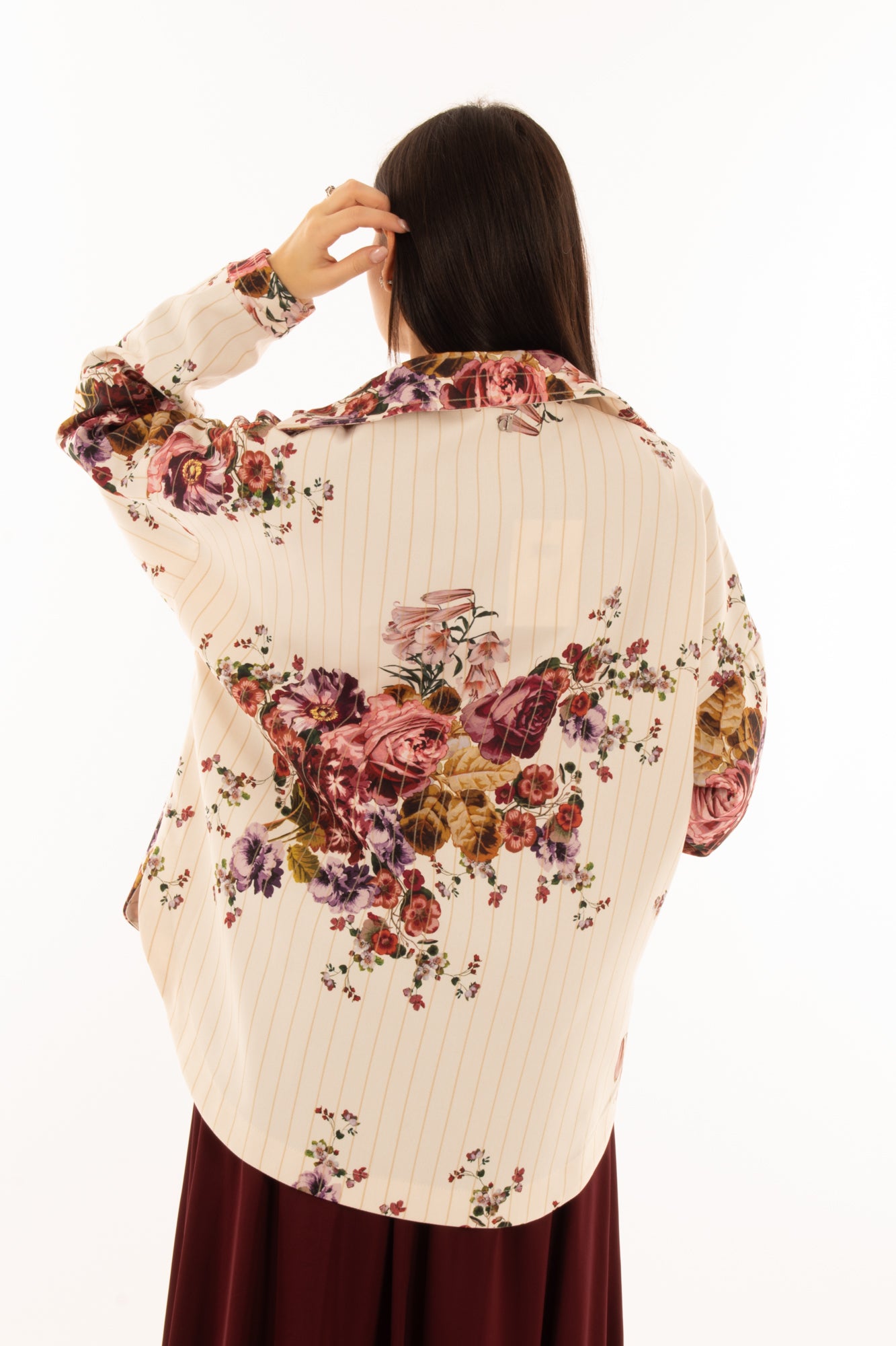 Camicia fiorata Dixie - Panna