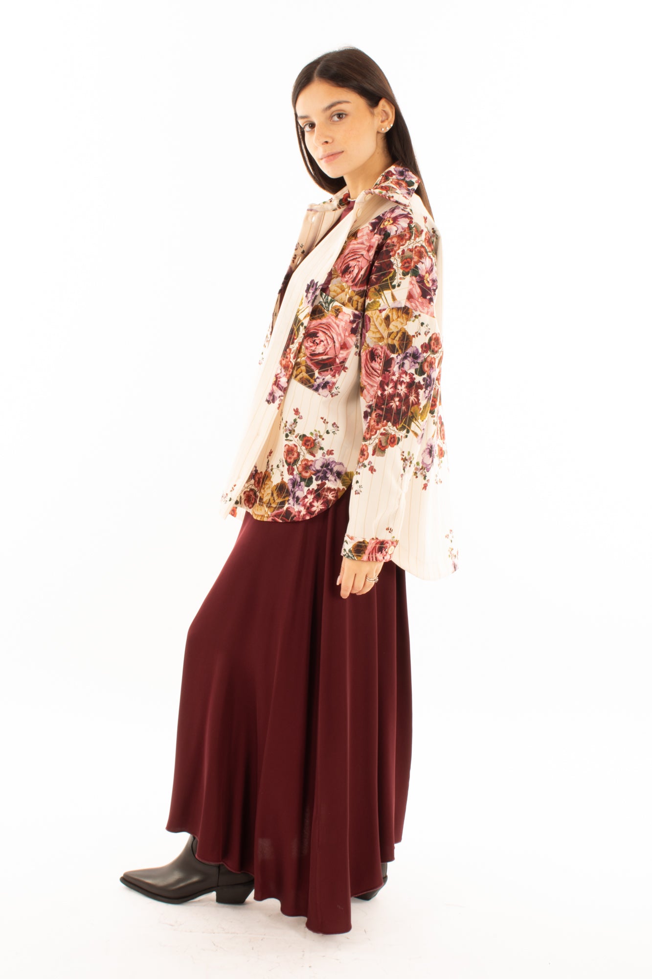 Camicia fiorata Dixie - Panna