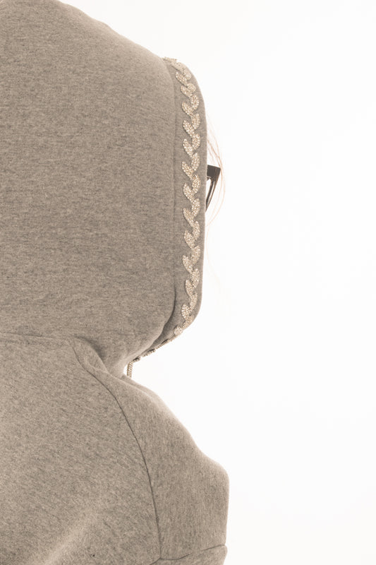 Felpa da donna con swarovski Dixie - Grigio