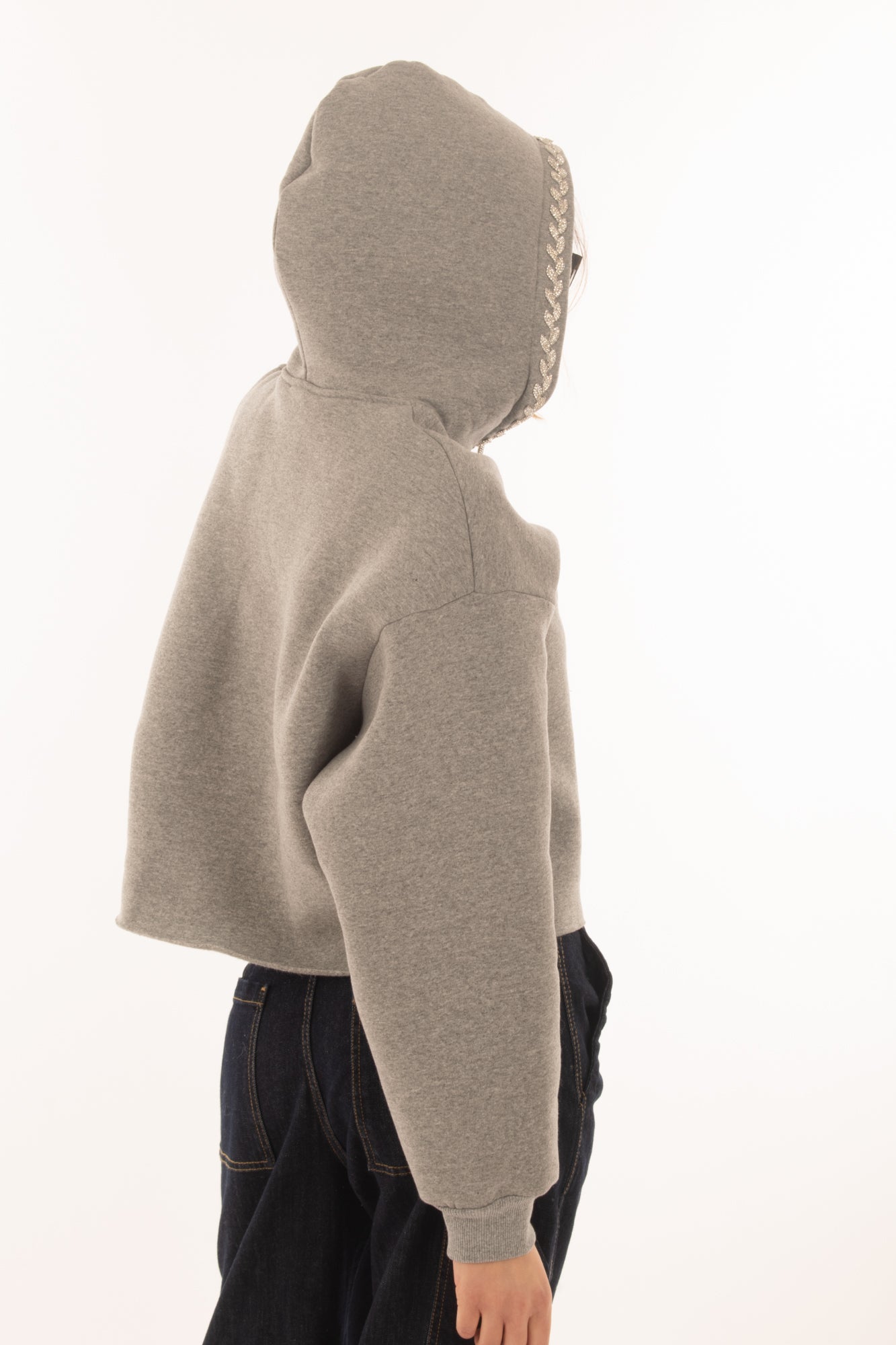 Felpa da donna con swarovski Dixie - Grigio