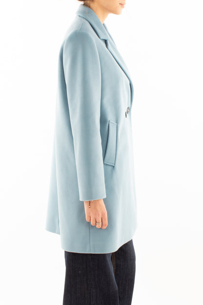 Cappotto doppio petto Dixie - Celeste