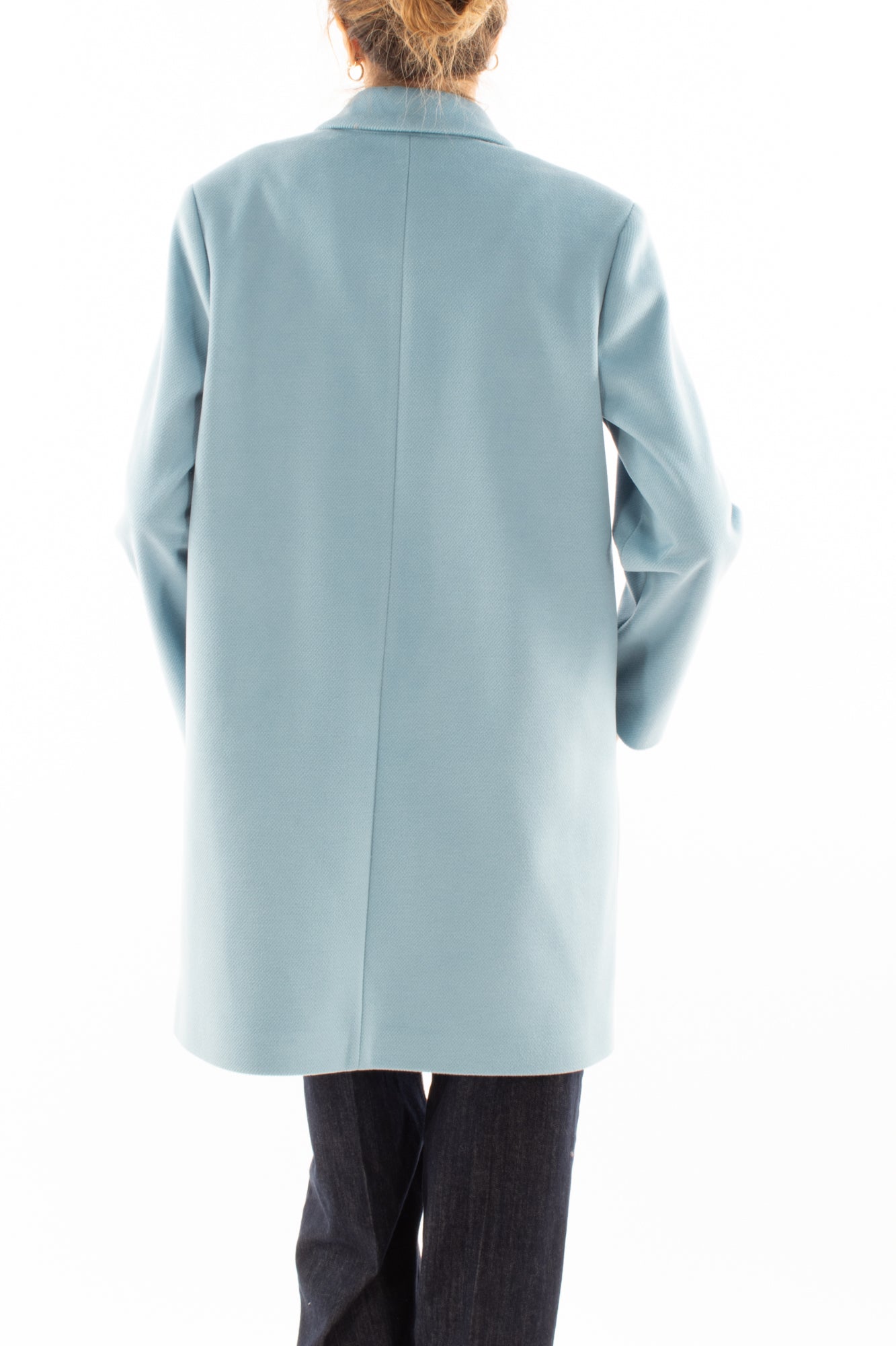 Cappotto doppio petto Dixie - Celeste