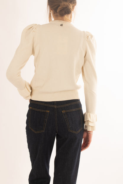 Maglia con voilà da Donna Dixie - Avorio