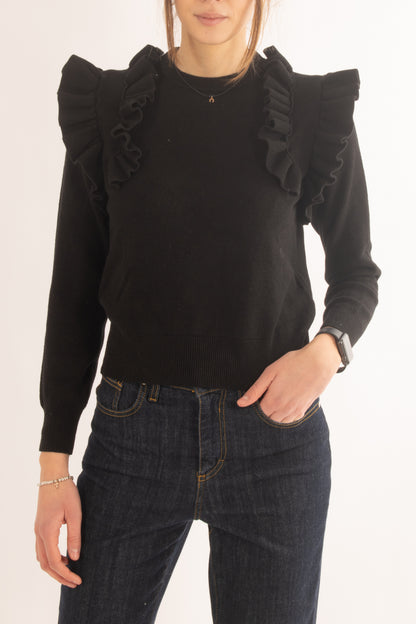 Maglia con voila da Donna - Nero