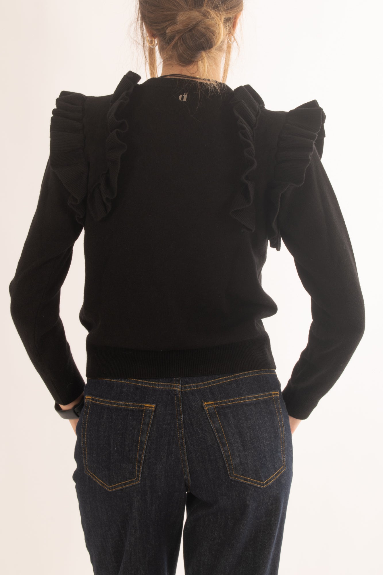 Maglia con voila da Donna - Nero