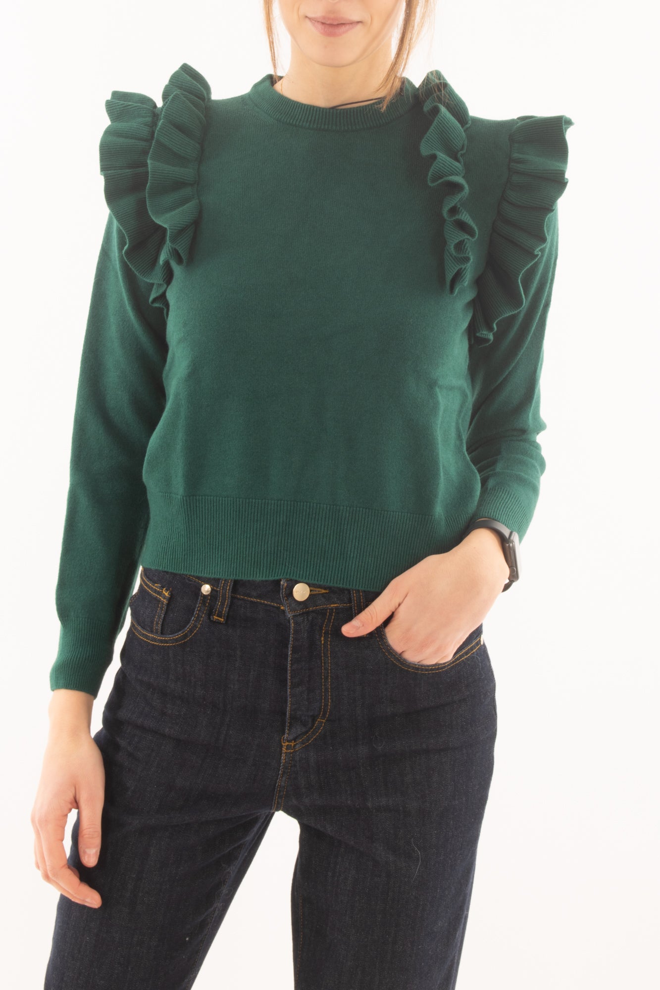 Maglia con voila da Donna - Verde