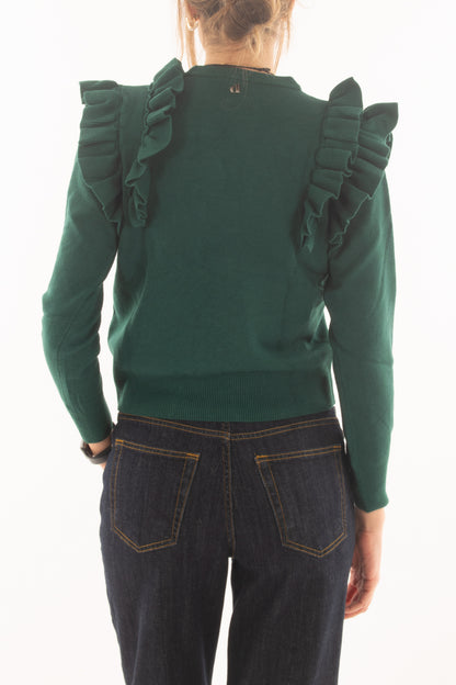 Maglia con voila da Donna - Verde