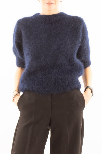 Maglione kid mohair Dixie - Blu