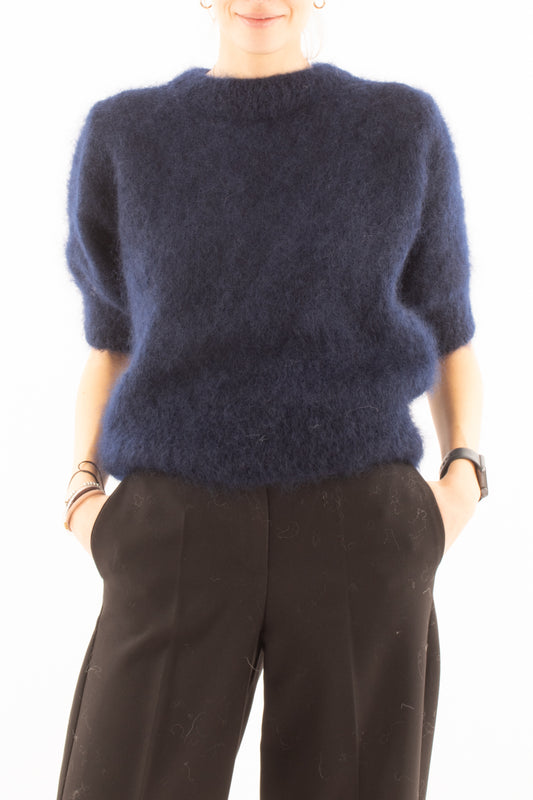 Maglione kid mohair Dixie - Blu