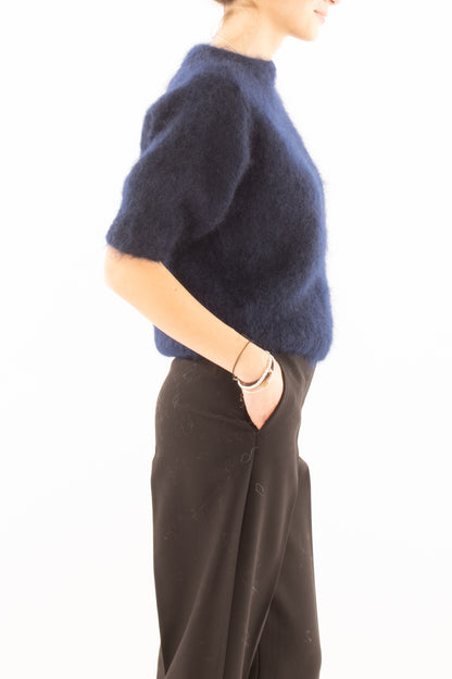 Maglione kid mohair Dixie - Blu