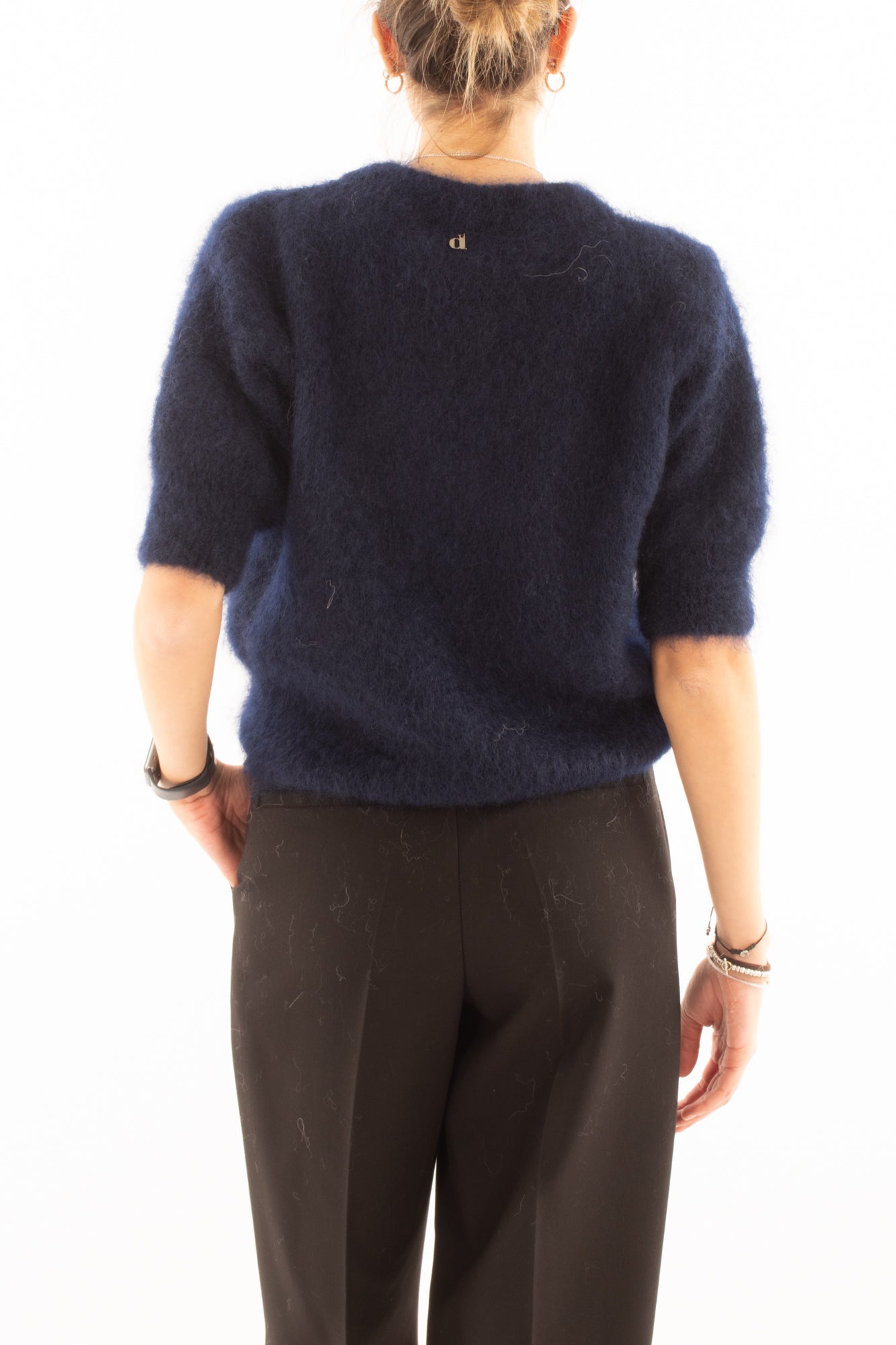 Maglione kid mohair Dixie - Blu