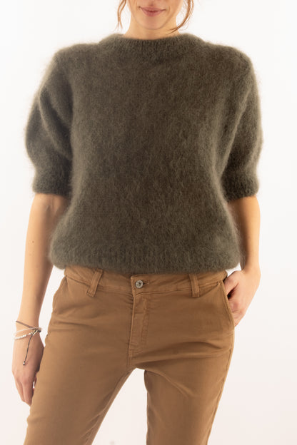 Maglione kid mohair Dixie - Verde