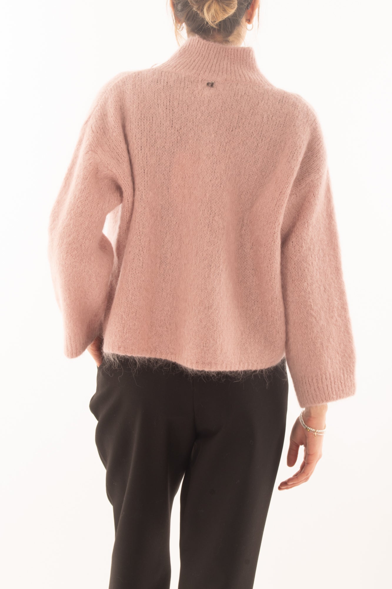 Maglione in mohair da donna a scatoletta Dixie - Cipria