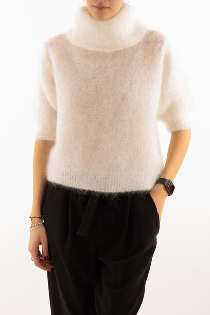 Maglione mm kid mohair Dixie - Bianco