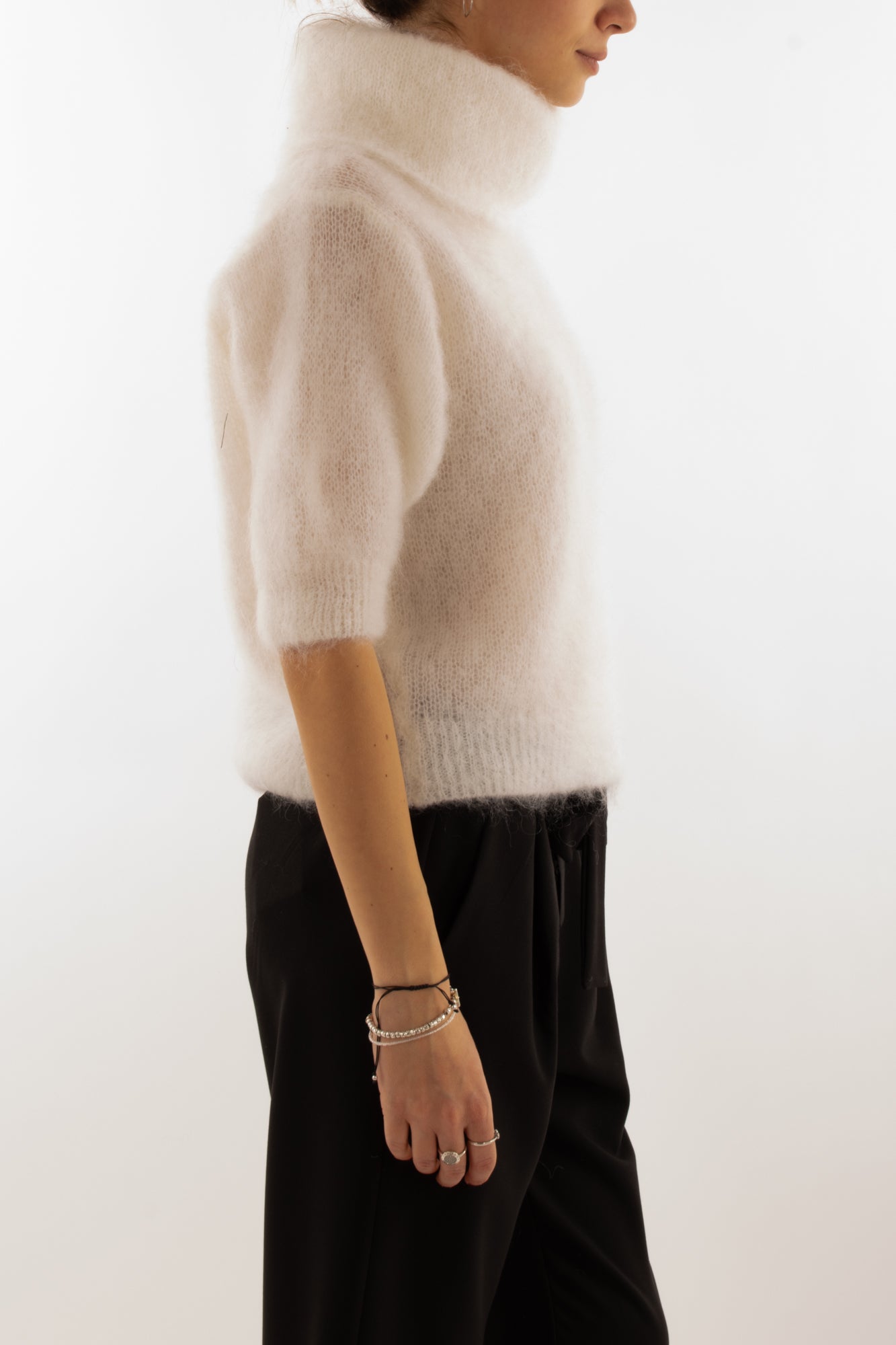 Maglione mm kid mohair Dixie - Bianco