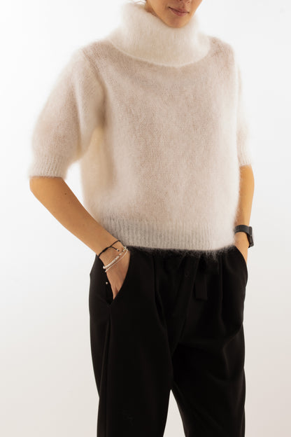 Maglione mm kid mohair Dixie - Bianco