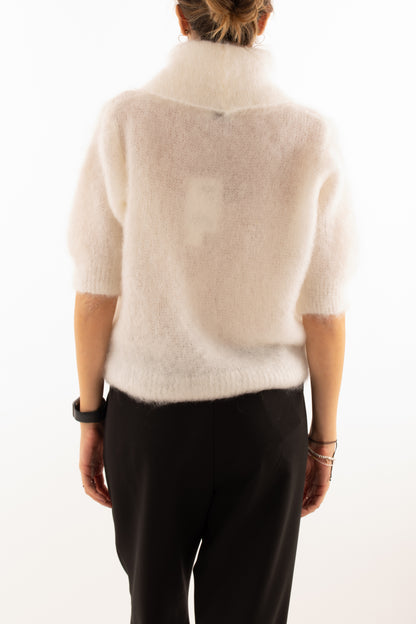 Maglione mm kid mohair Dixie - Bianco