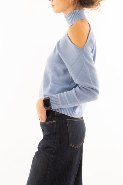 Maglione con buchi Dixie - Azzurro