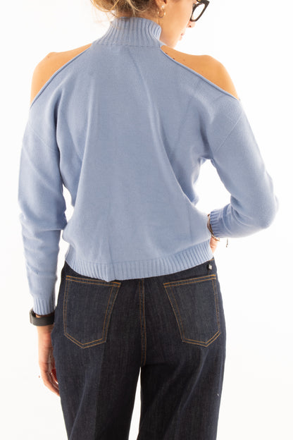 Maglione con buchi Dixie - Azzurro