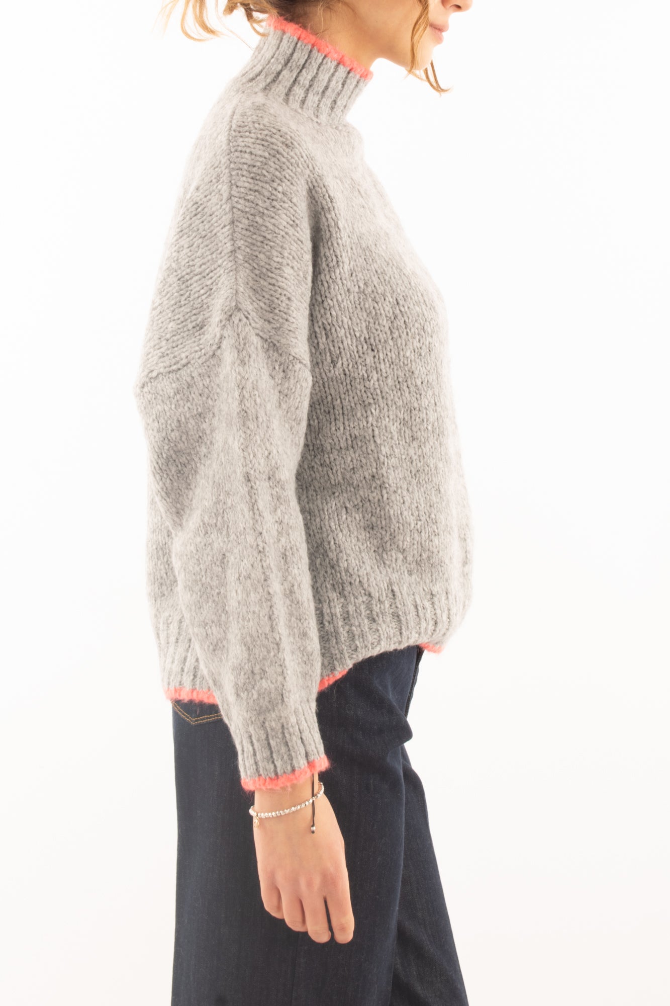 Maglione con profili a contrasto Dixie - Grigio