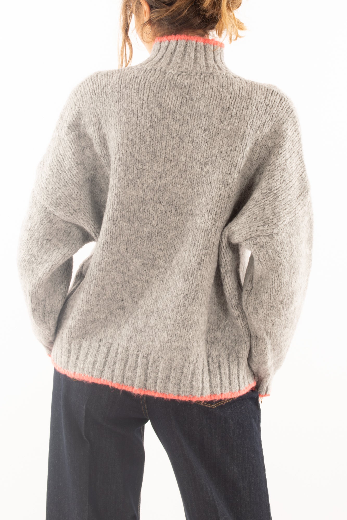 Maglione con profili a contrasto Dixie - Grigio