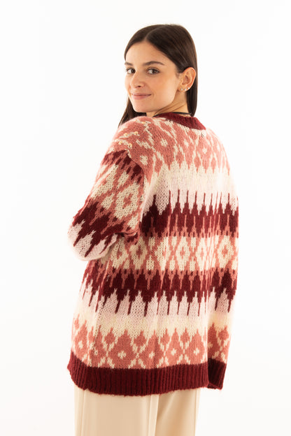 Crdigan fantasia Dixie - Rosa