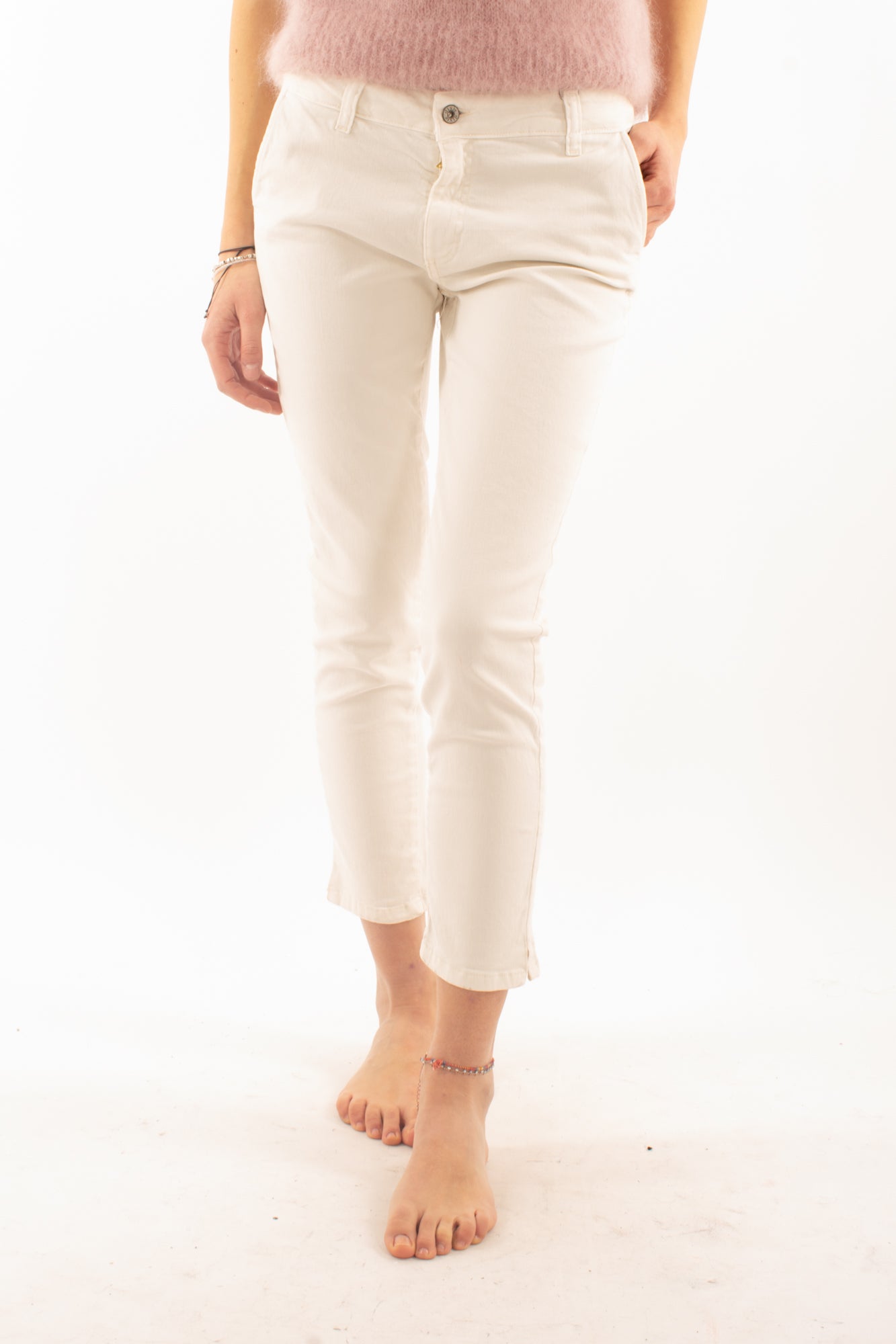 Pantalone chinos Dixie - Panna