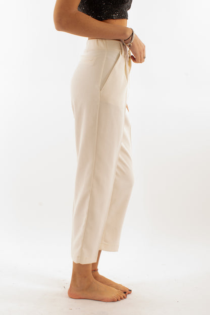 Pantalone con pence Dixie - Gesso