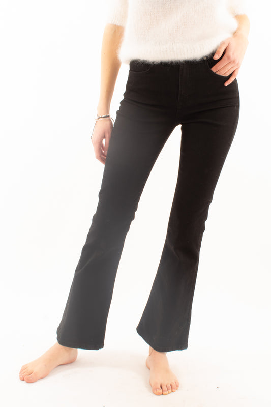 Jeans 5 tasche a zampa Dixie - Nero