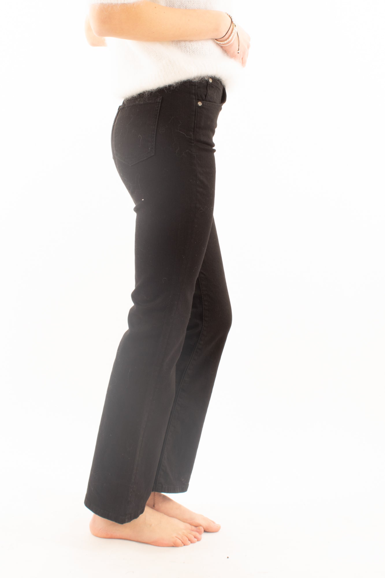 Jeans 5 tasche a zampa Dixie - Nero