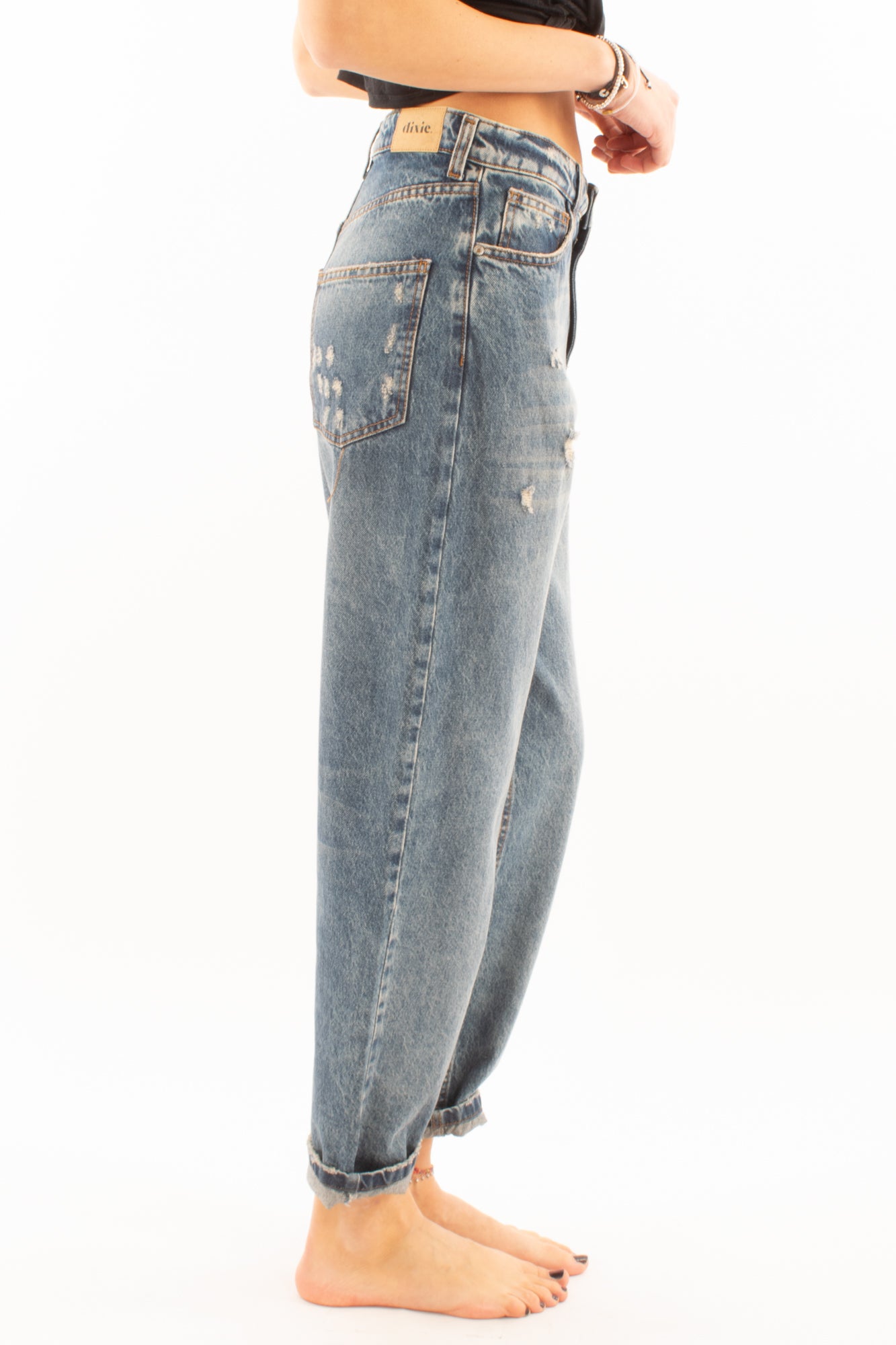 Jeans con graffi Dixie - Denim