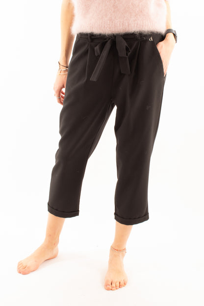 Pantalone con con fiocco Dixie - Nero