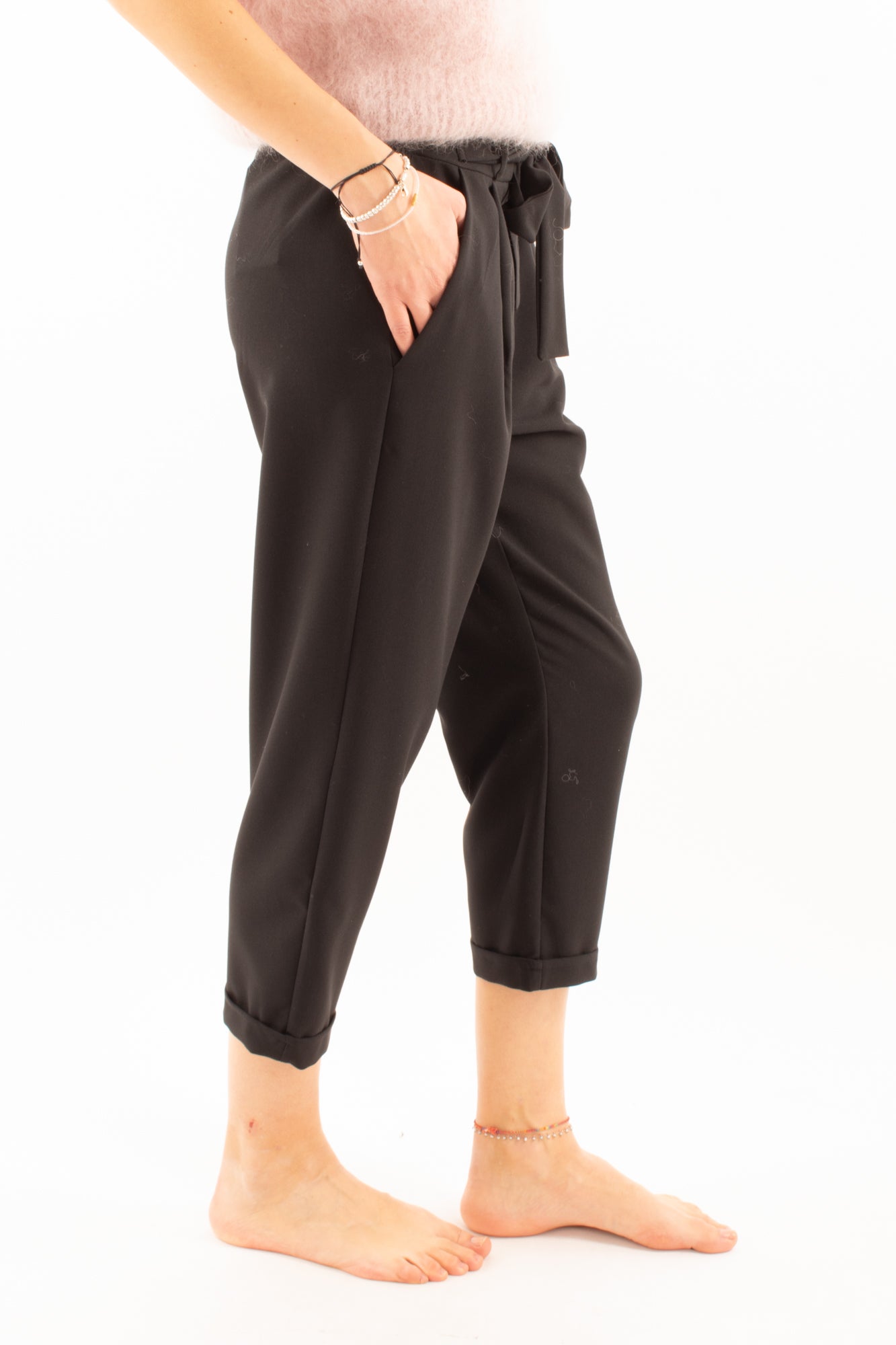 Pantalone con con fiocco Dixie - Nero