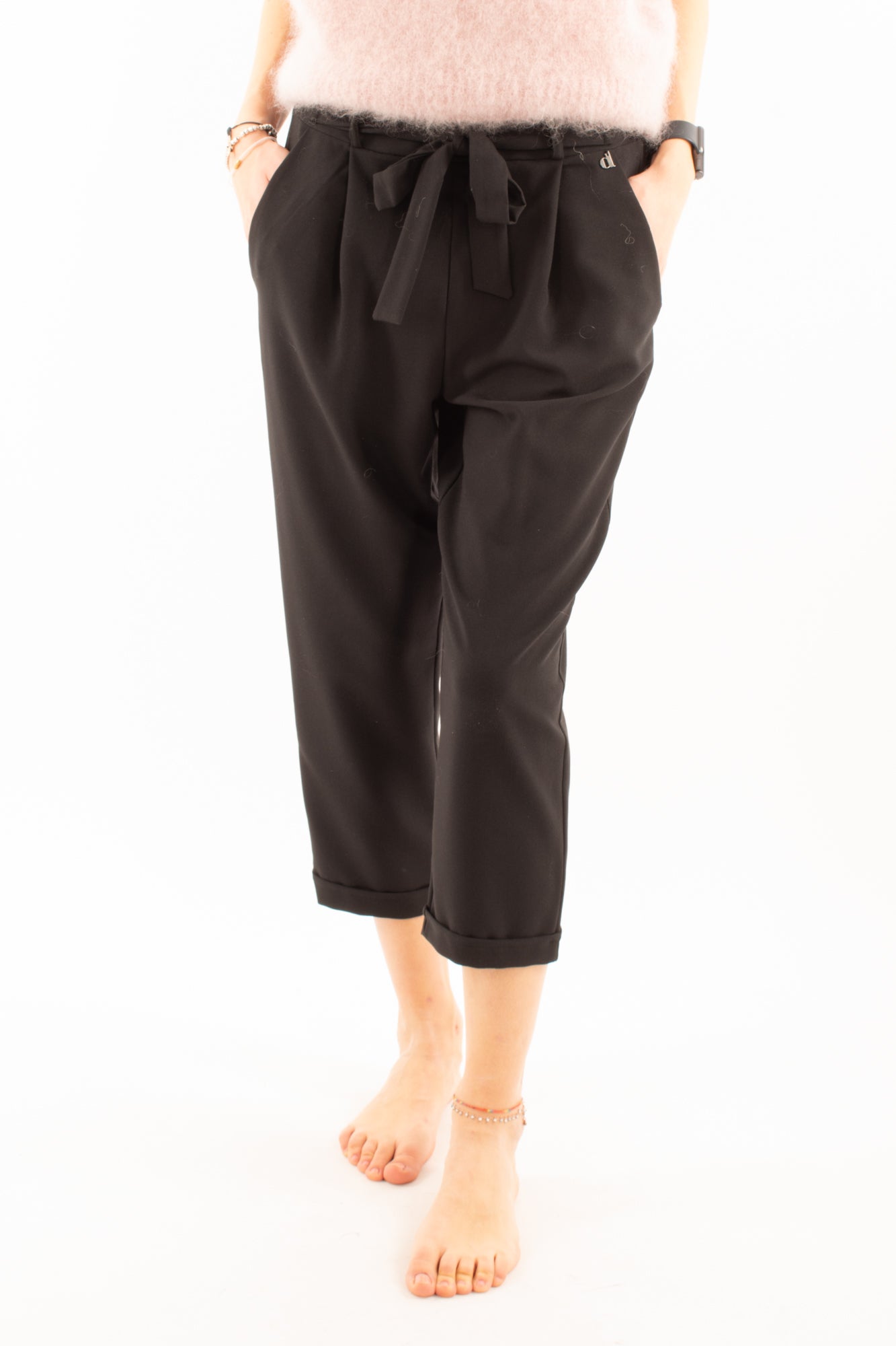 Pantalone con con fiocco Dixie - Nero