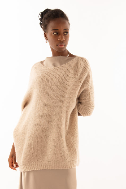 Maglione lungo Imperial - beige