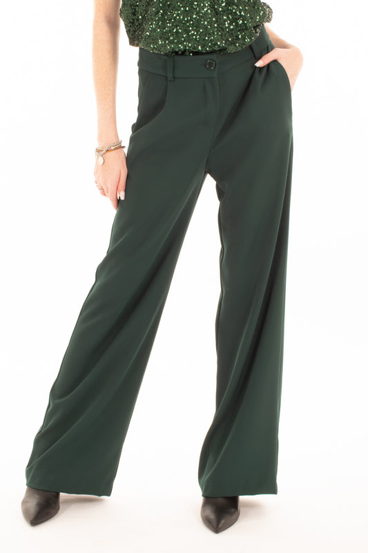 Pantalone a palazzo Imperial - Forest green