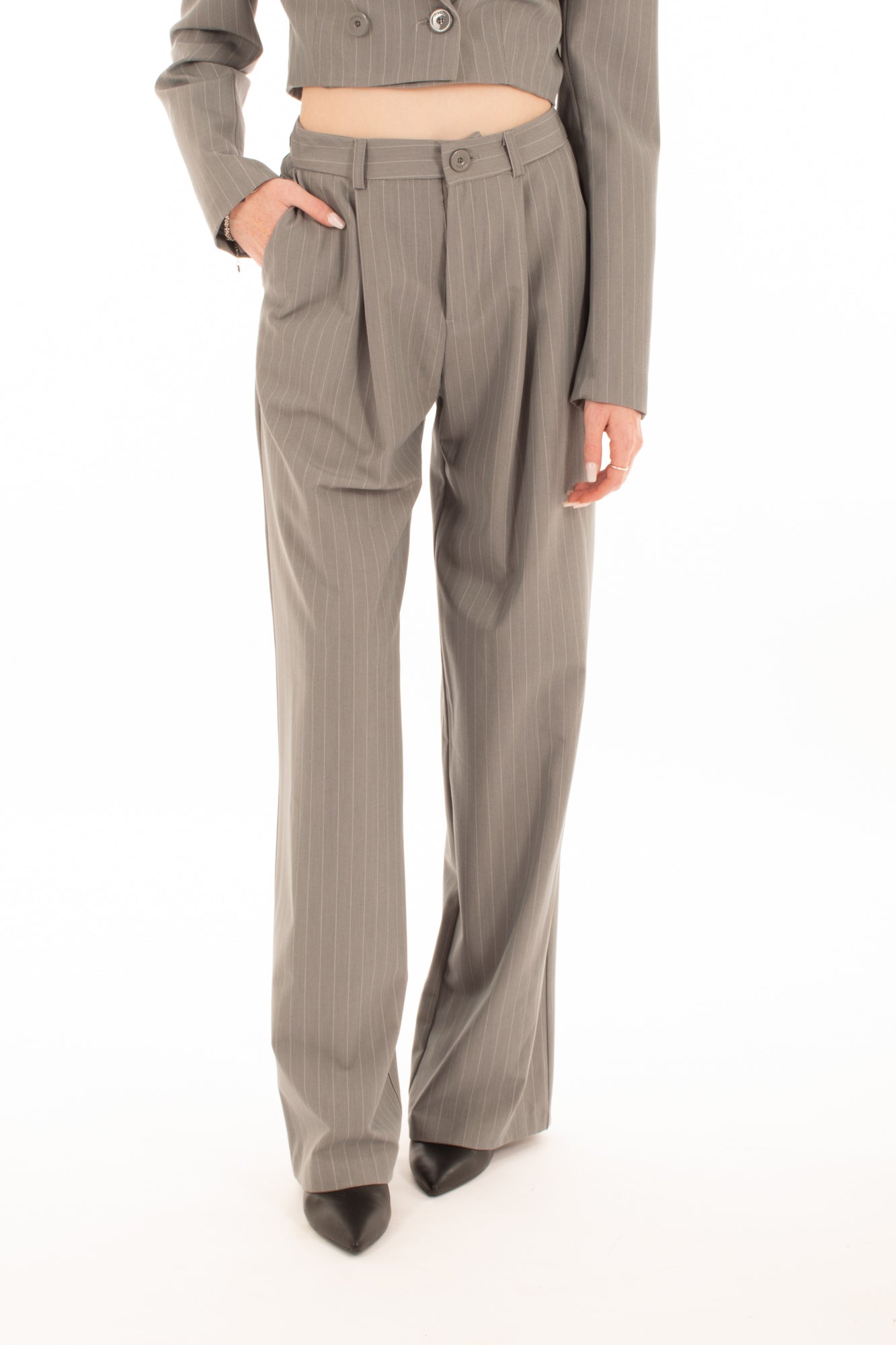Pantalone gessato Imperial - Grigio