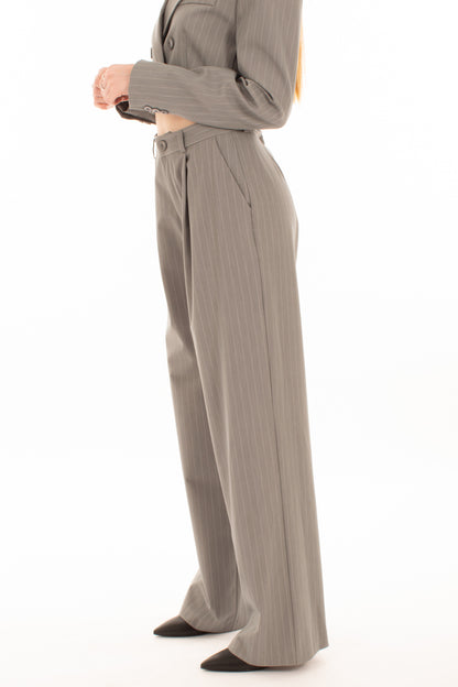 Pantalone gessato Imperial - Grigio