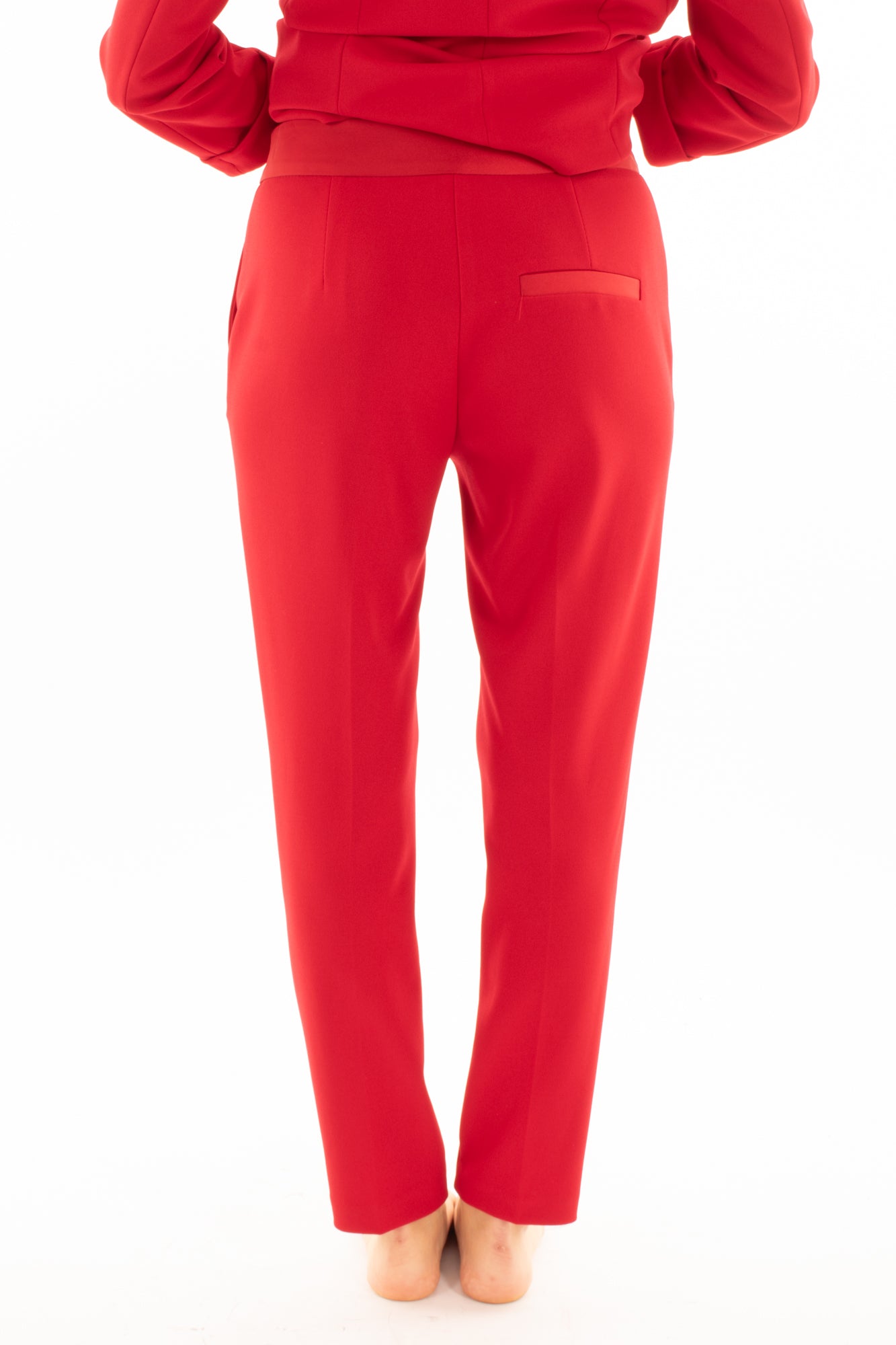 Pantalone sigaretta cinta raso Imperial - Carminio