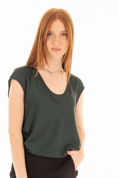 Blusa a v senza maniche sottogiacca Imperial - Forest Green