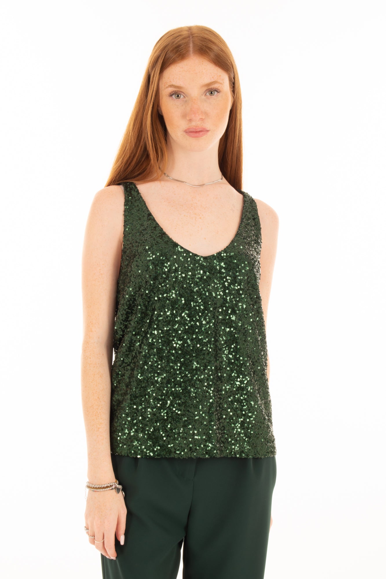 Canottiera con pailletes Imperial - Bottiglia