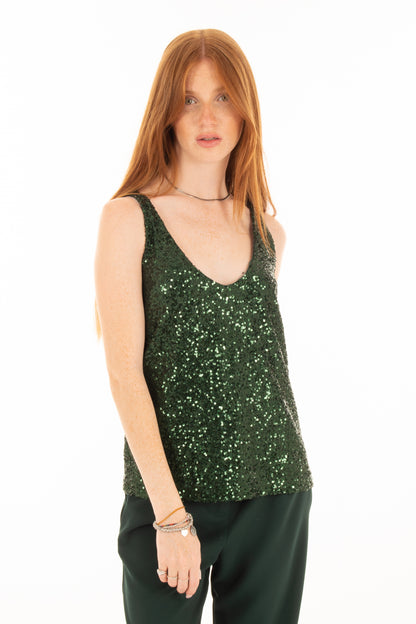 Canottiera con pailletes Imperial - Bottiglia