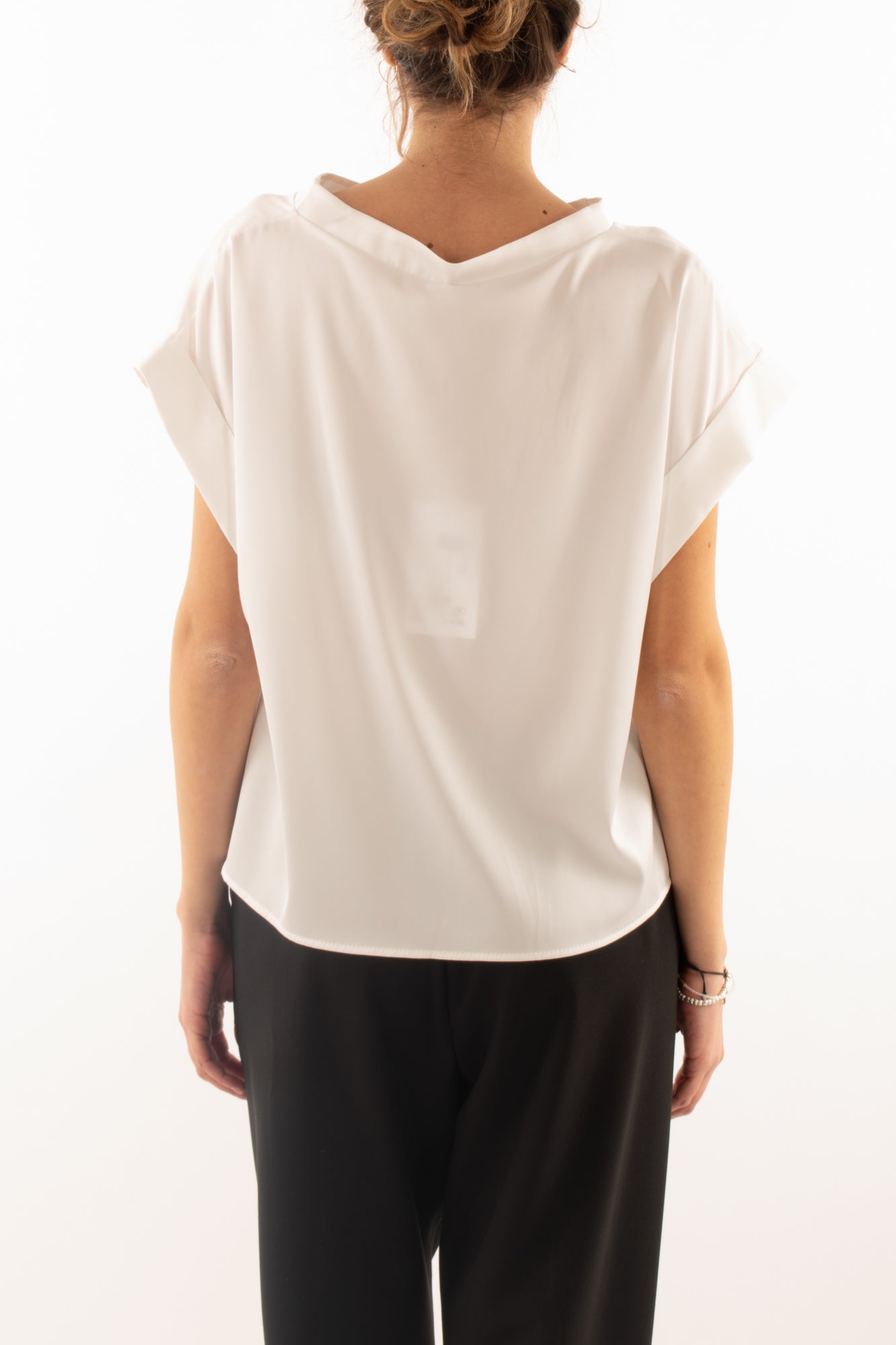 Blusa collo a barca Imperial- White
