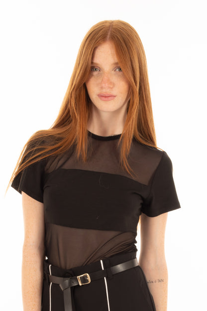 Maglia in tulle Imperial - Nero