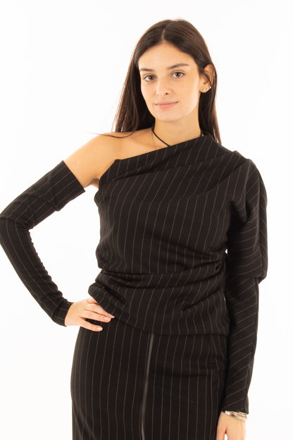 Maglia monospalla King kong- Nero