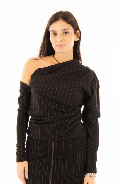 Maglia monospalla King kong- Nero