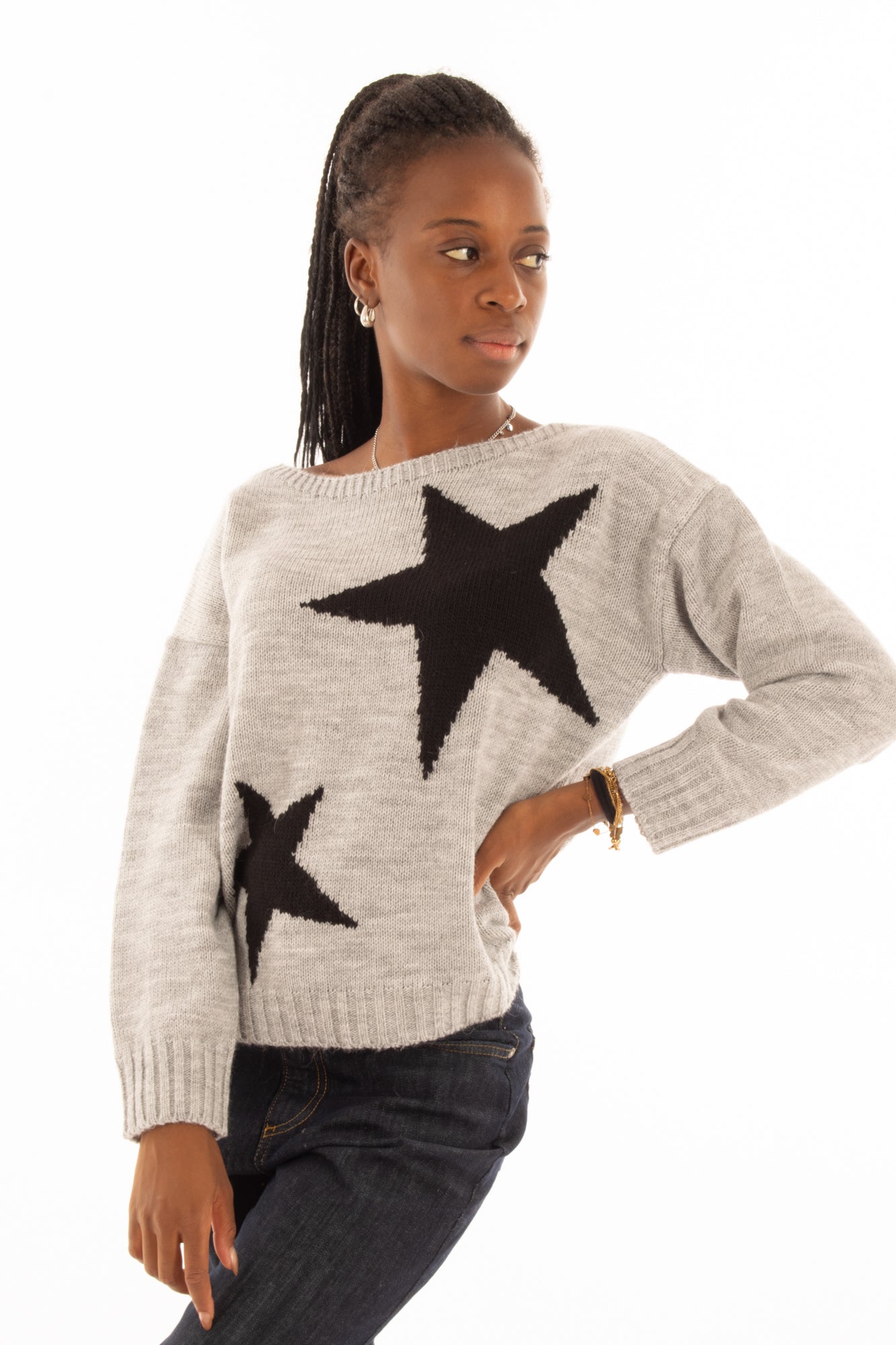 Maglione con stelle King kong - Grigio