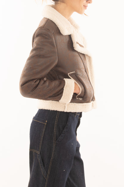 Montone a chiodo Miamata Marrone