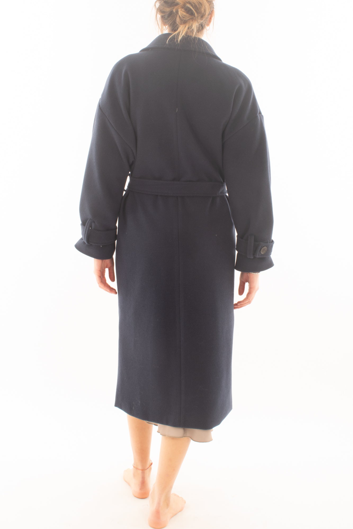 Cappotto lungo a vestaglia Miamata - Blu