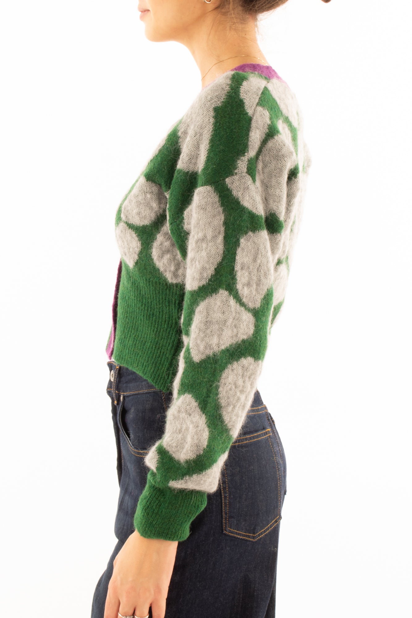 Cardigan fantasia Miamata - Verde